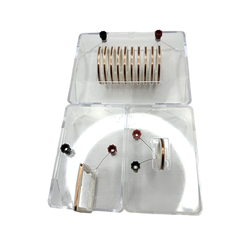 Câmpul magnetic curent fizic demonstrează dispozitivul experimental cu solenoid galvanizat la fața locului