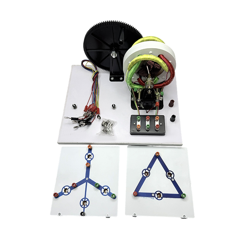 Generator de curent alternativ trifazat manual pentru instrumente didactice de laborator de fizică educațională