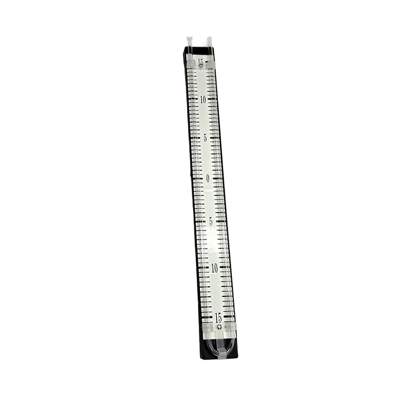 Manometru cu tub în U 150-0-150 mm folosind instrumente de laborator de fizică pentru școală cu calibre roșu