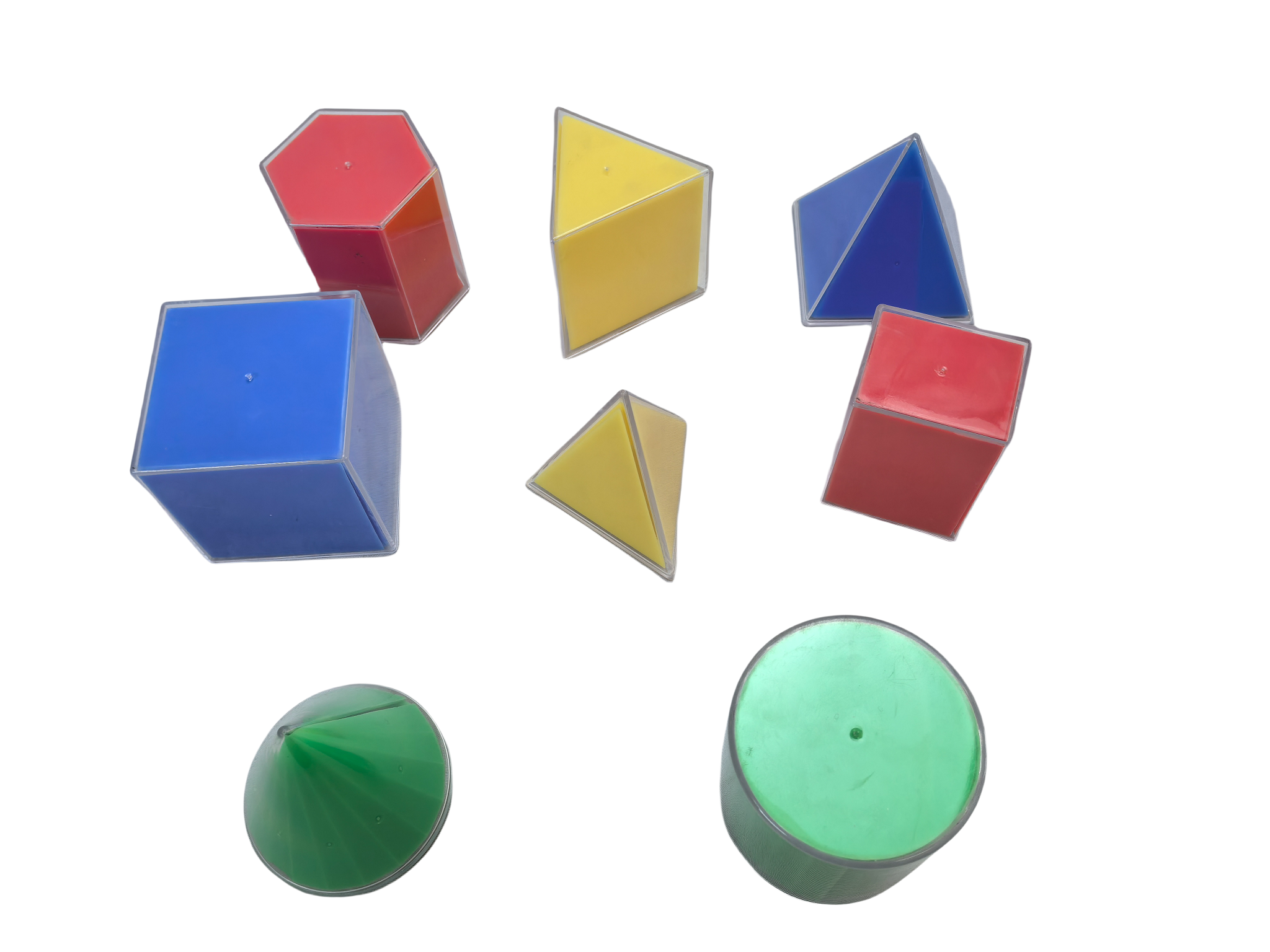 Set de 8 bucăți, geometrie tridimensională, model decomposabil, ajutoare didactice de matematică pentru școala elementară