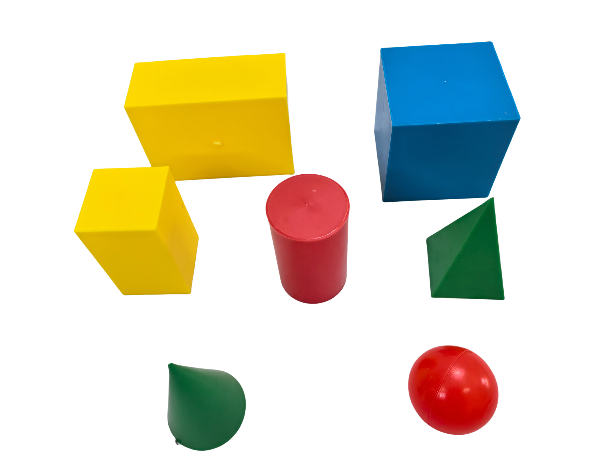 Set de modele de geometrie din plastic de 7 buc, blocuri de solide geometrice, set de forme geometrice